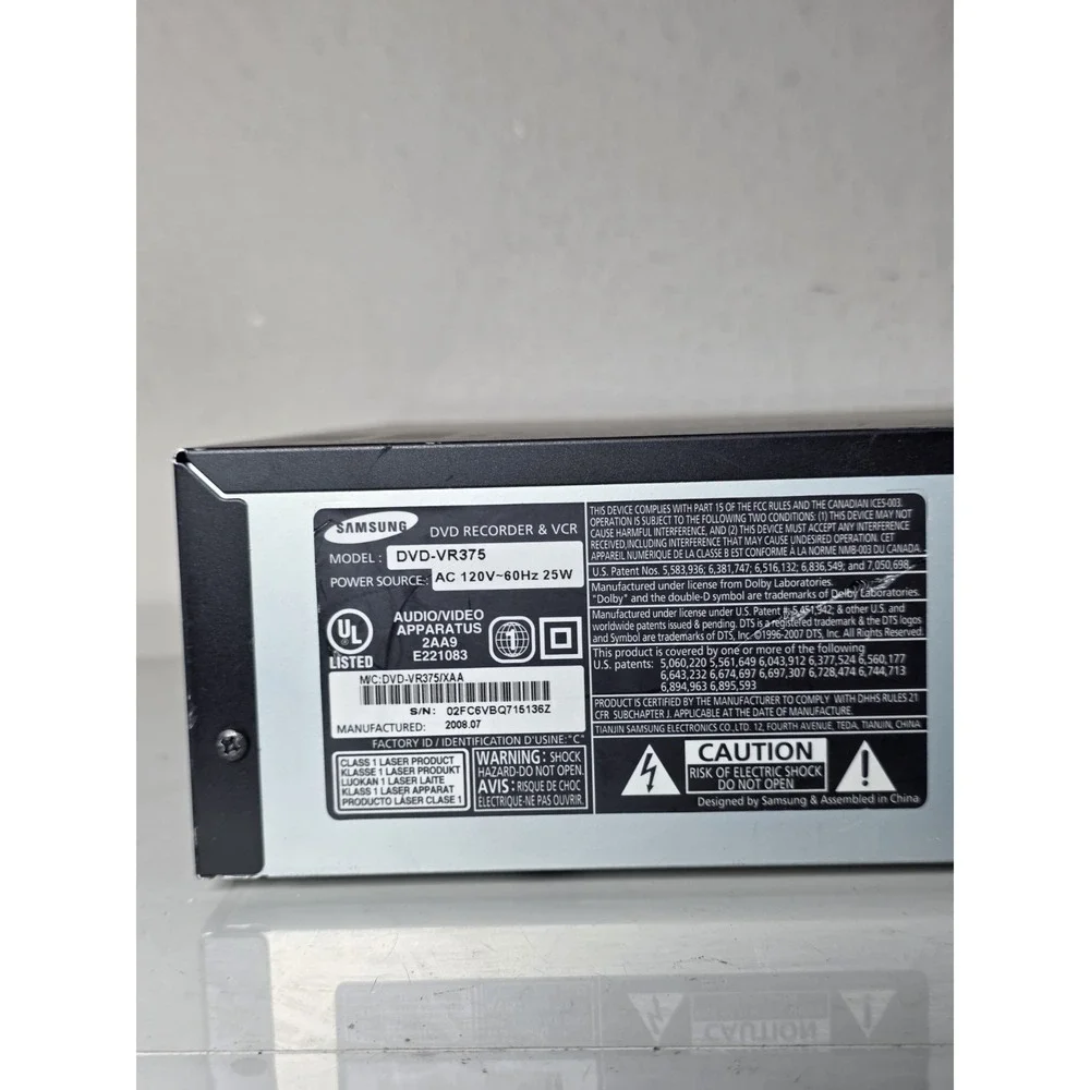 Samsung DVD-VR375 STUCK IN DVD MODE